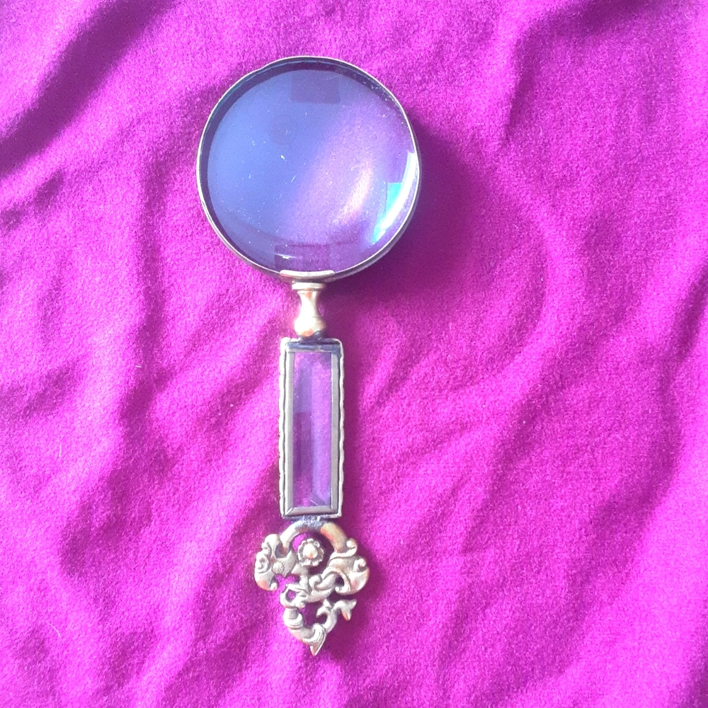 Antique Brass Magnifying Glass Ornate